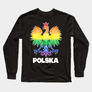 Poland/Polish Eagle Flag / Gay Pride Colors Long Sleeve T-Shirt